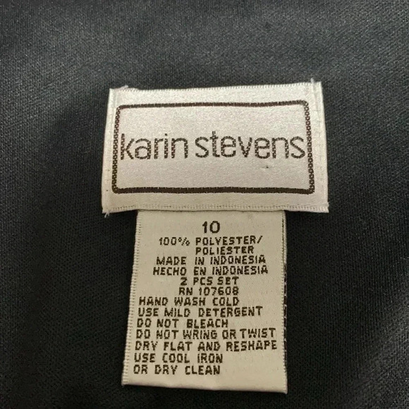 KARIN STEVENS Women’s Blouse & Skirt set. Size 10. Beautiful Set. - Picture 3 of 5